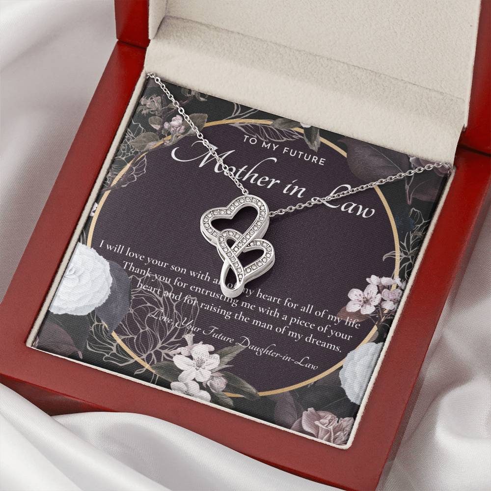 Future Mother In Law Gift  Mom In Law Jewelry  Mother's Day Gift For Mother-In-Law  Gift For Mother In Law  Mother-In- 2 Double Hearts Necklace