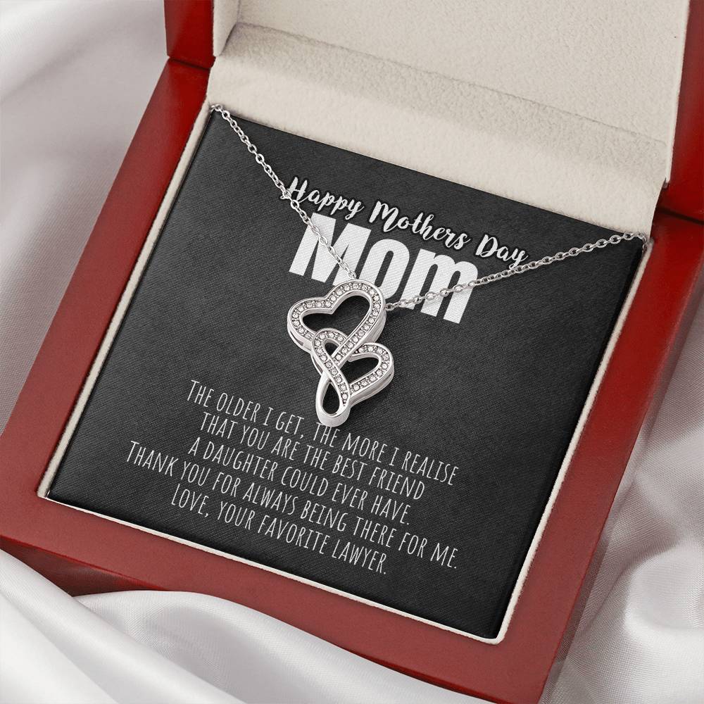The Older I Get - Love Your Favorite Lawyer Double Hearts Necklace