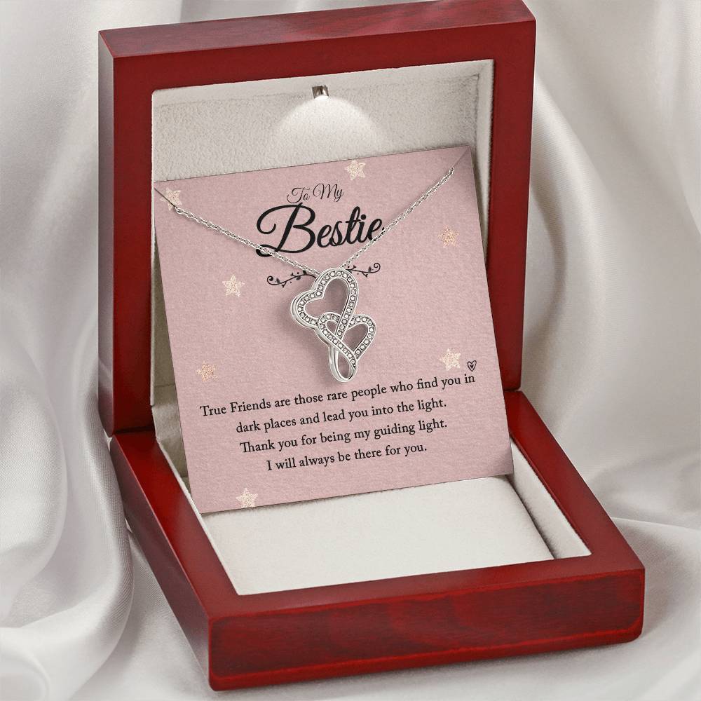 To My Bestie Necklace Bff Necklace Gift To My Bestfriend Bff Birthday Bff Gift Necklace Graduation Gift Birthday Gift Double Hearts Necklace