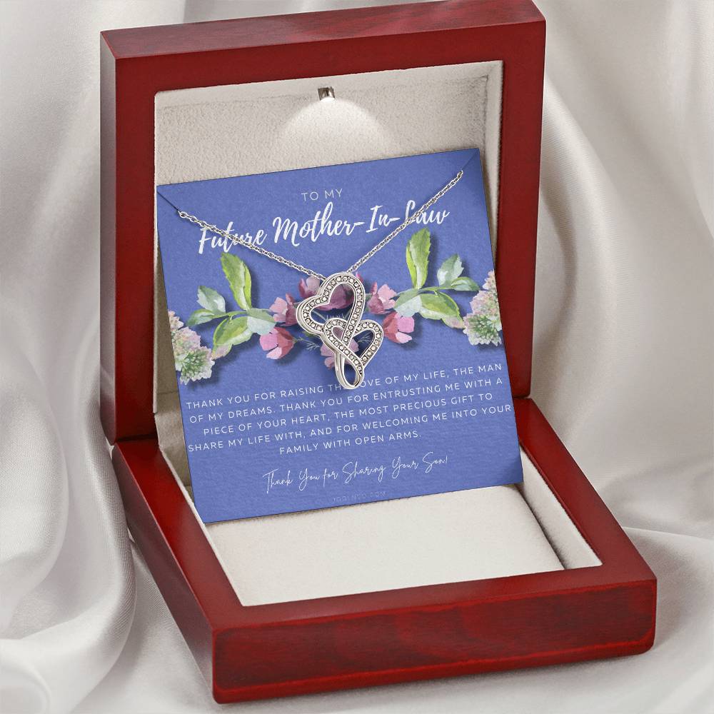 Future Mother In Law Gift  Mom In Law Jewelry  Mother's Day Gift For Mother-In-Law  Gift For Mother In Law  Mother-In- 1 Double Hearts Necklace