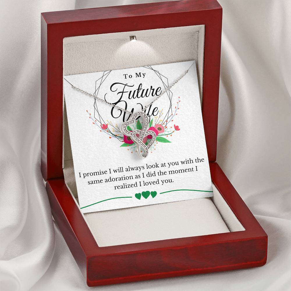 Double Heart Necklace - Future Wife Double Hearts Necklace