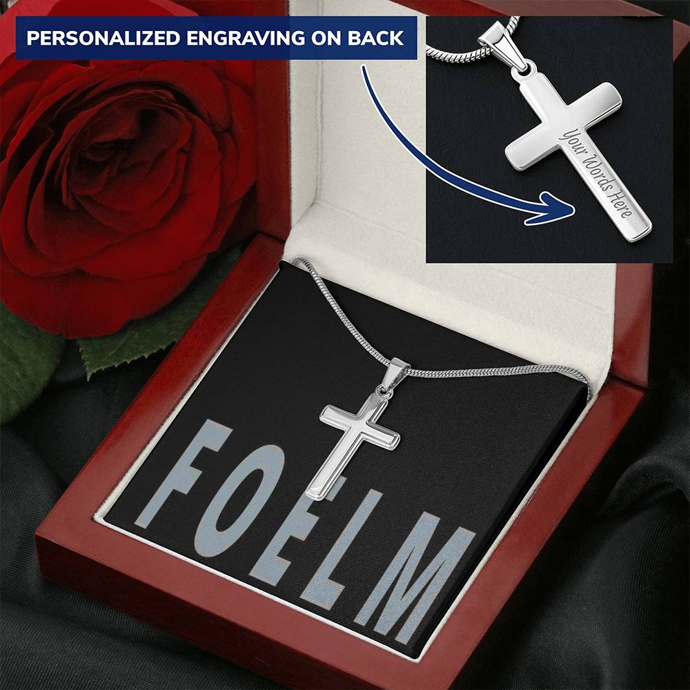 Cross Necklace Customize Engraved Cross Necklace
