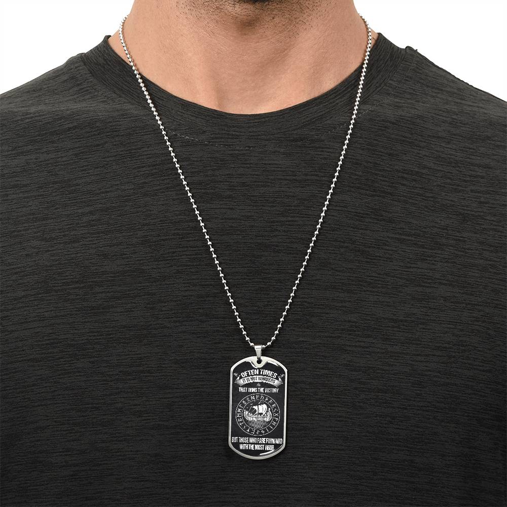 Viking Warrior Premium Dogtag - Army Tag Necklace, Dog Tag Necklace