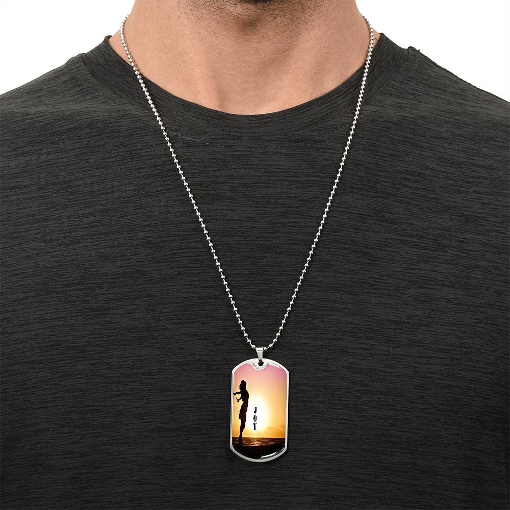 Joy - Army Tag Necklace, Dog Tag Necklace