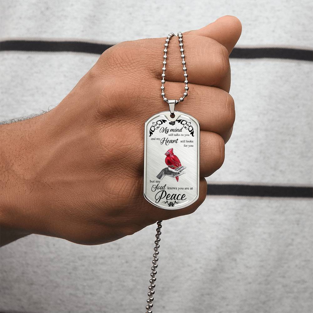 Bird On Lady Hand Luxury Dog Tag - Army Tag Necklace, Dog Tag Necklace