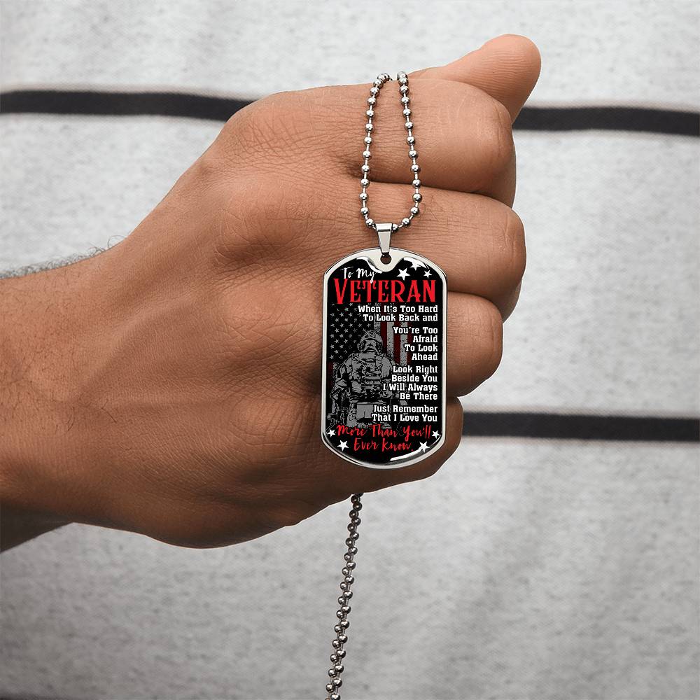 Veterans Day Gift, Military Dog Tags, I Am A Veteran, Dog Tag Necklace Personalized, Veteran Gift, Custom Dog Tags - Army Tag Necklace, Dog Tag Necklace