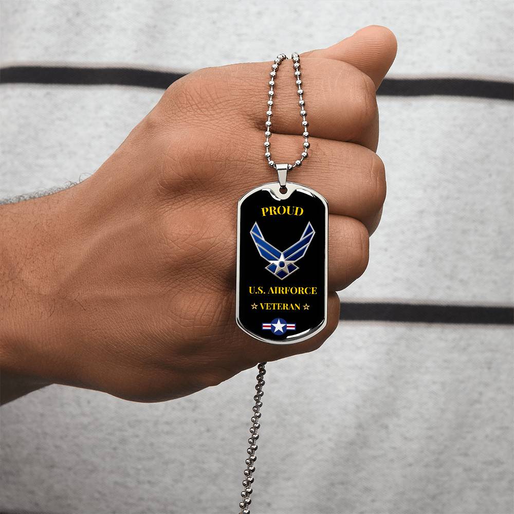 Awesome Airforce Dog Tag - Army Tag Necklace, Dog Tag Necklace