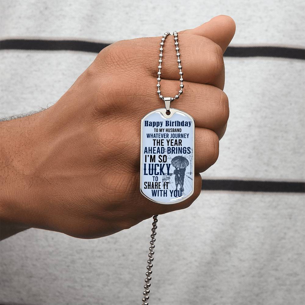 Gift For Husband - Army Tag Necklace, Dog Tag Necklace