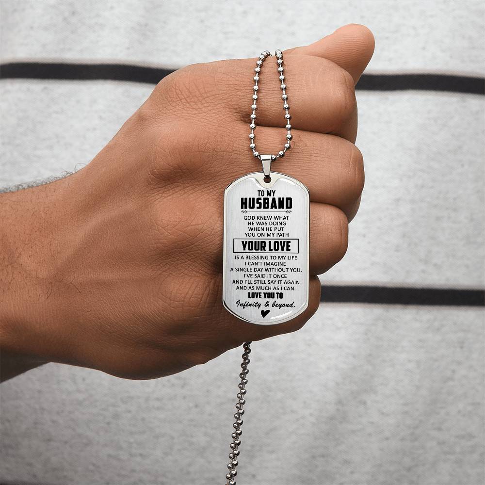 Gift For Husband - Blessing - Dog Tag - Army Tag Necklace, Dog Tag Necklace