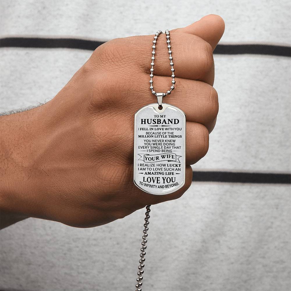 Gift For Husband - Million Little Things - Dog Tag - Army Tag Necklace, Dog Tag Necklace