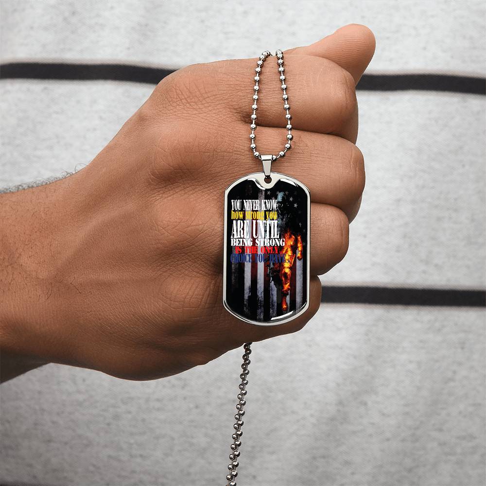 Army Dad Gift,Military Father Dog Tag Design - Army Tag Necklace, Dog Tag Necklace