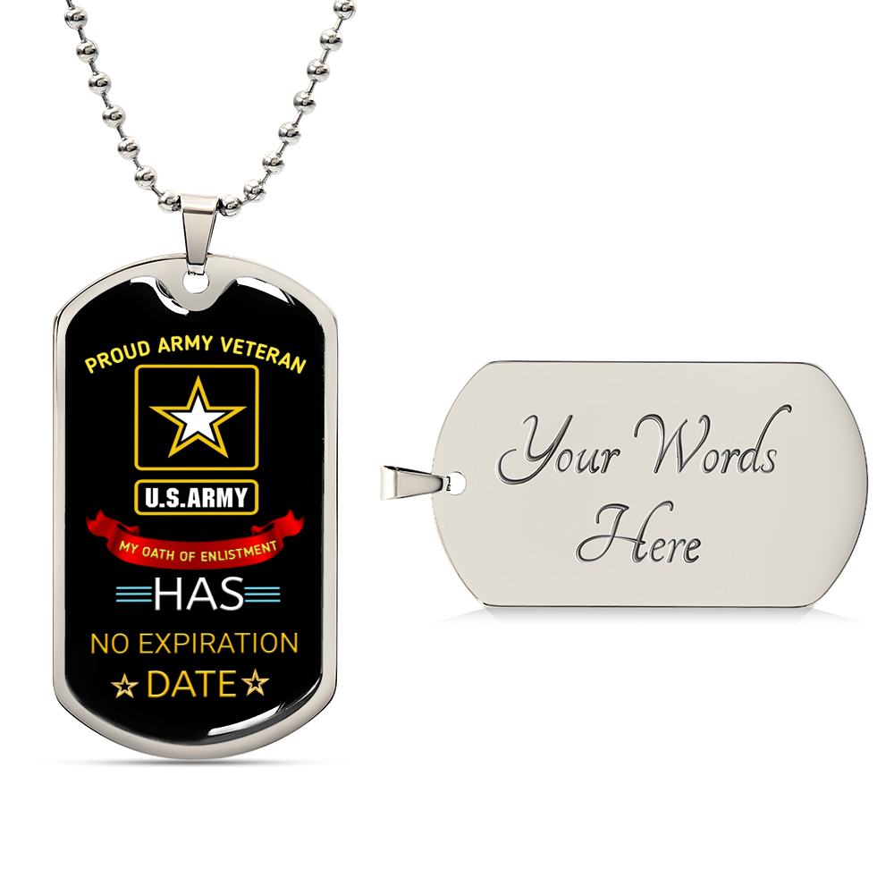 Gorgeous Dog Tag For Army Veteran - Army Tag Necklace, Dog Tag Necklace