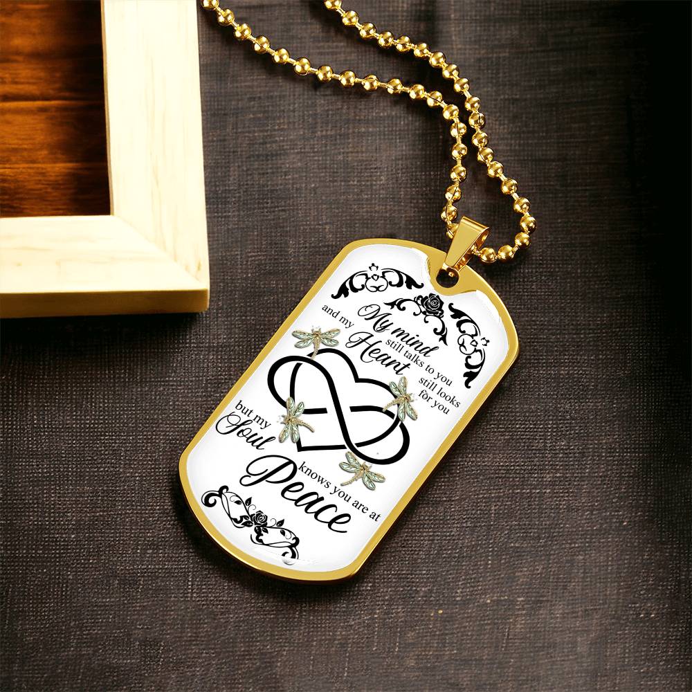 Memorial Necklace - Gifts For Men, Women - In Memory Of Mom, Dad - In Memory Of Husband, Wife - Memorial Gift - Army Tag Necklace, Dog Tag Necklace