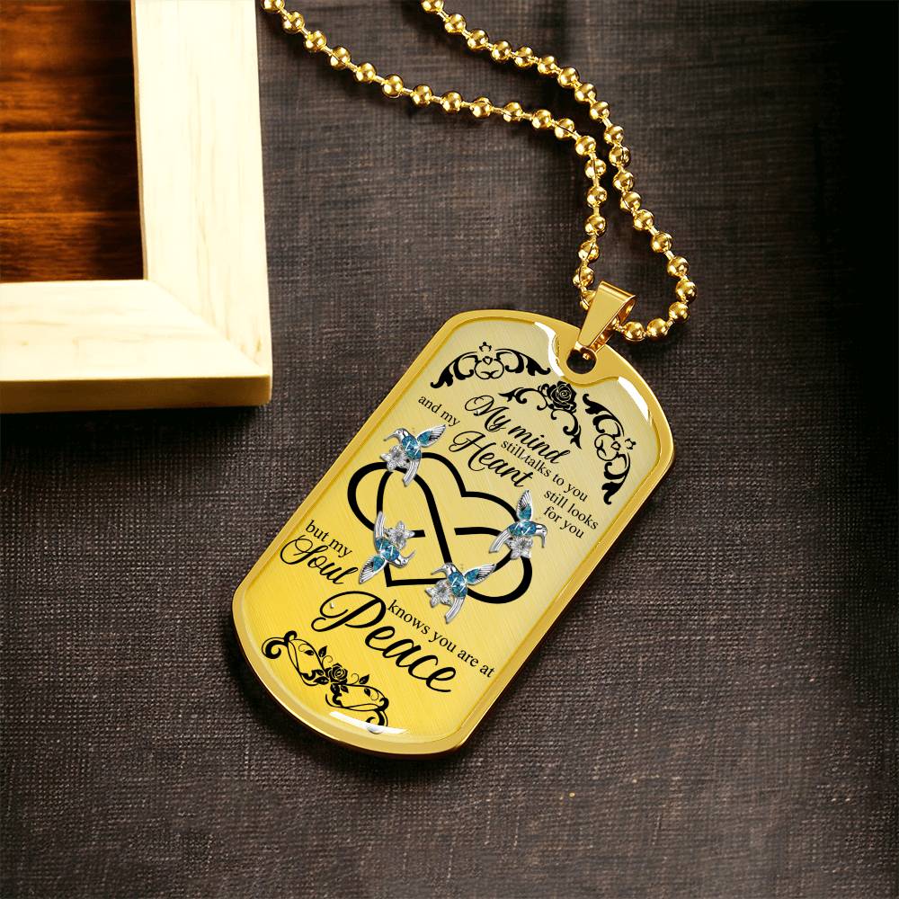Pet Memorial - Loss Of Dog, Cat - Dog, Cat Loss Gifts - Pet Sympathy - Pet Memorial Gift - Loss Of Dog Gift - Army Tag Necklace, Dog Tag Necklace