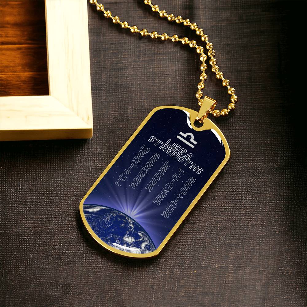 Libra Personalized Dog Tag Necklace - Army Tag Necklace, Dog Tag Necklace