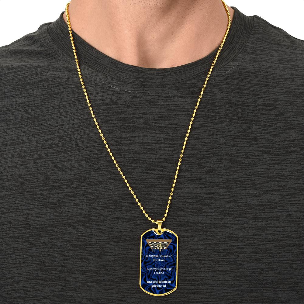 Chess Theme Dog Tag Necklace For Son - Army Tag Necklace, Dog Tag Necklace