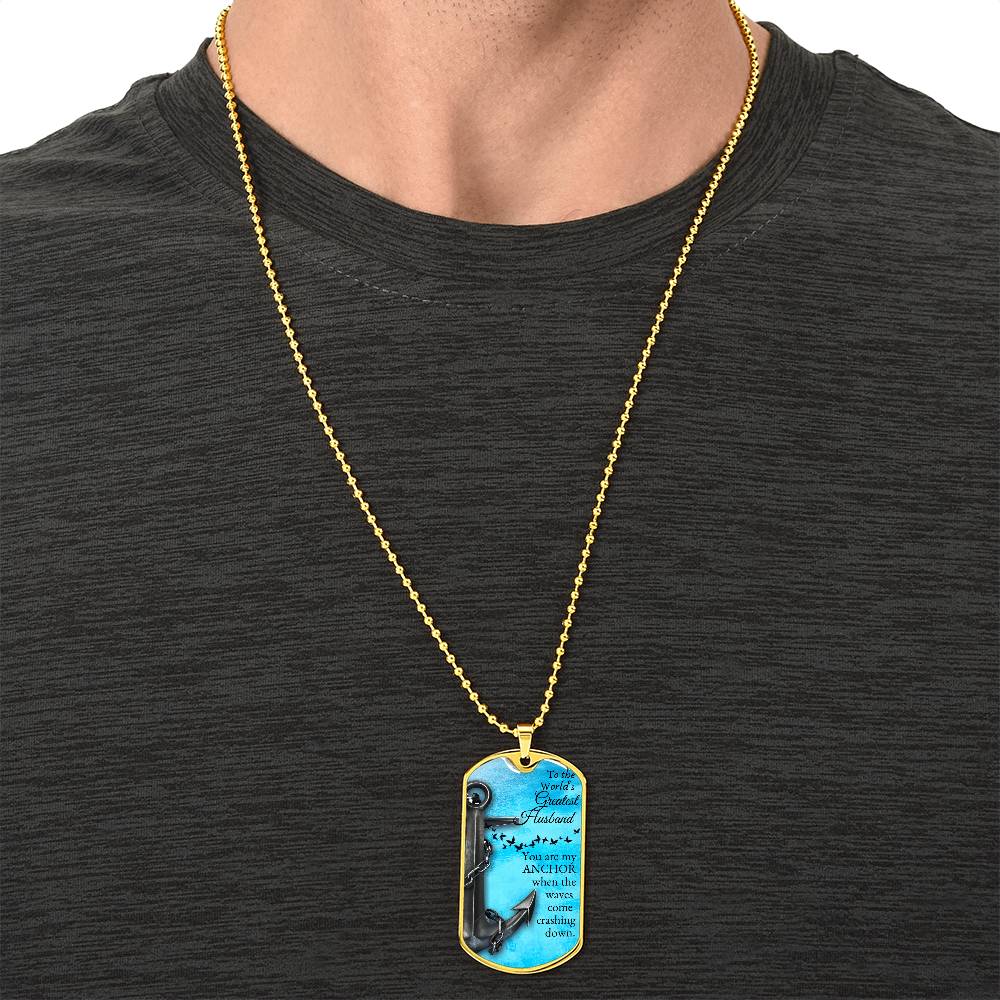 Personalized Necklace For Husband, Boyfriend Customized Men Necklace, Husband Christmas Gift Boyfriend Birthday Anniversary - Army Tag Necklace, Dog Tag Necklace