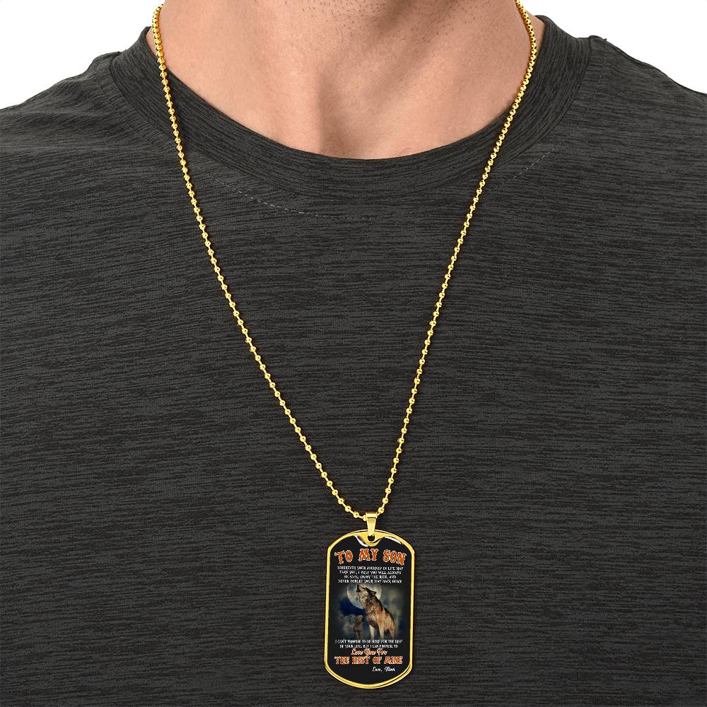 To My Son - Dog Tag Necklace - Army Tag Necklace, Dog Tag Necklace