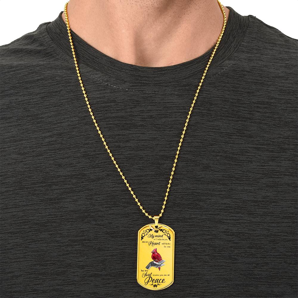 Bird On Lady Hand Luxury Dog Tag - Army Tag Necklace, Dog Tag Necklace