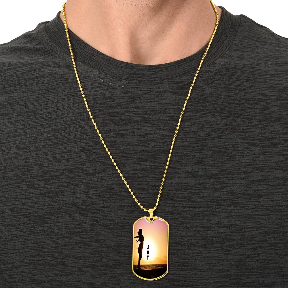 Joy - Army Tag Necklace, Dog Tag Necklace