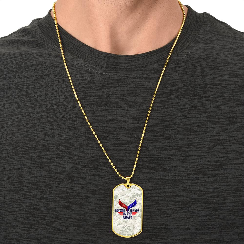 Personalized Army, Army Mom, Army Dad, Themed Dog Tag Gold And Silver - Army Tag Necklace, Dog Tag Necklace