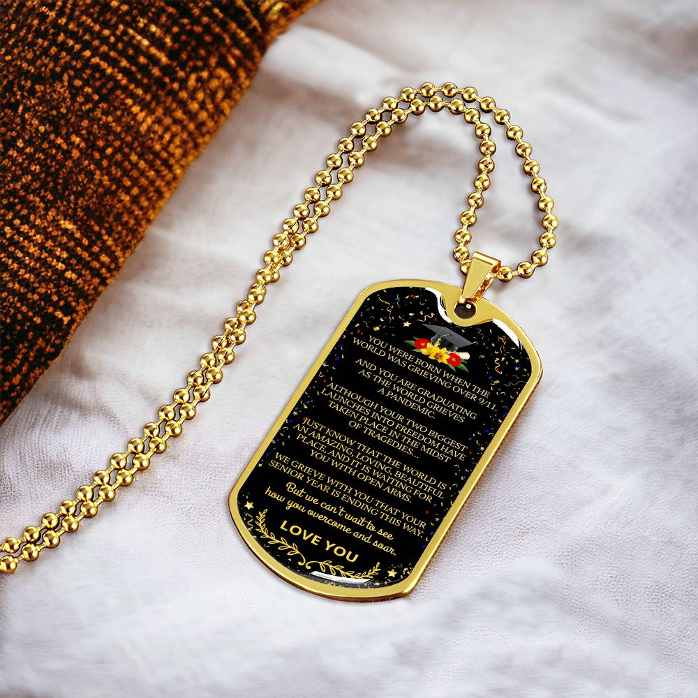 Graduation Dog Tag - Army Tag Necklace, Dog Tag Necklace