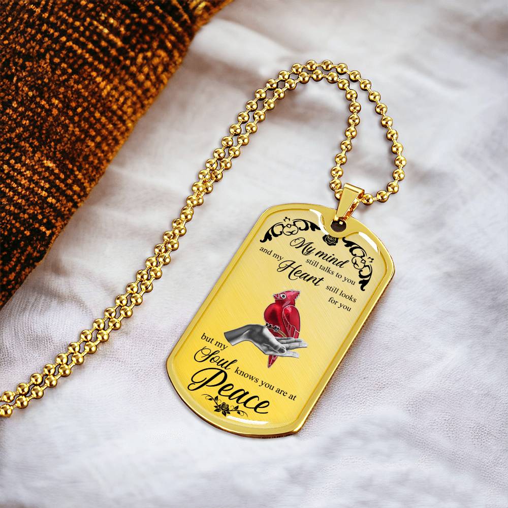 Bird On Lady Hand Luxury Dog Tag - Army Tag Necklace, Dog Tag Necklace