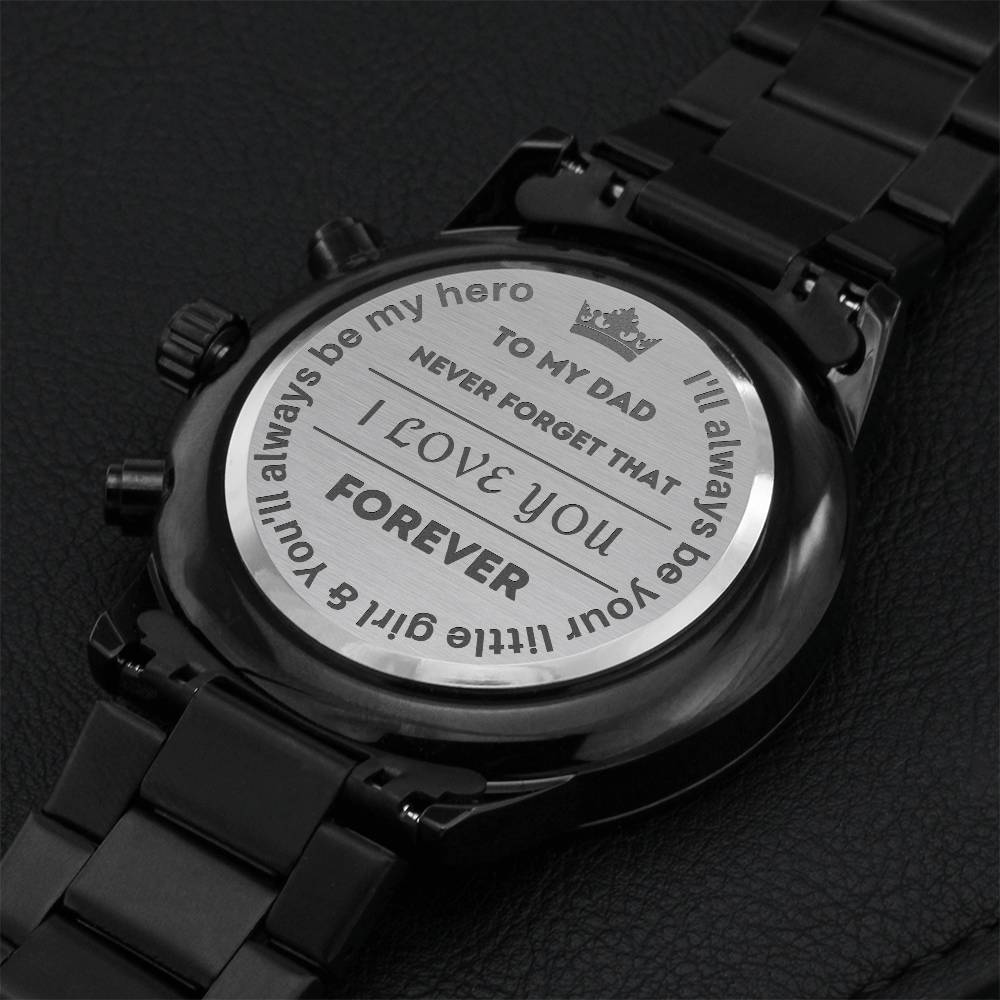 To My Dad - Watch Engraving Chronograph Watch
