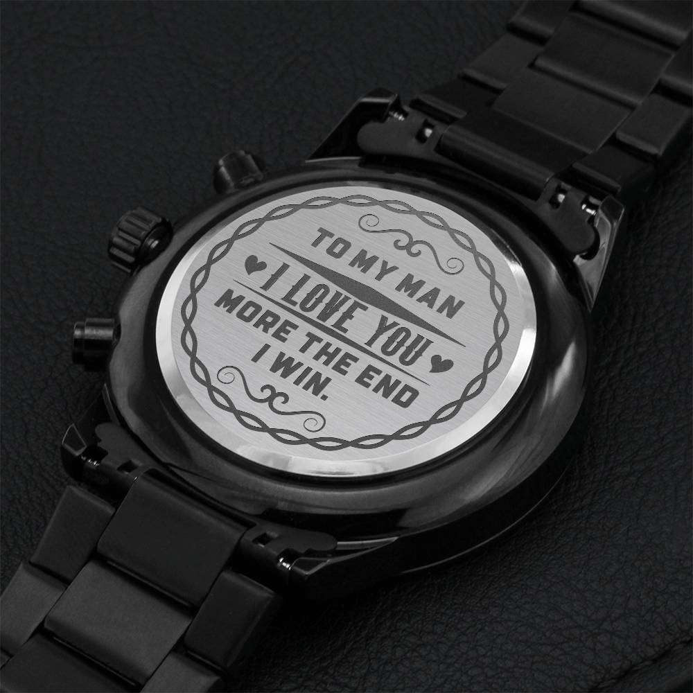 Customize Watch For Him Surprise Gift For Husband Best Gift For Husband Birthday Husband Who Has Everything Sentimental Husband Gift 1 Engraving Chronograph Watch