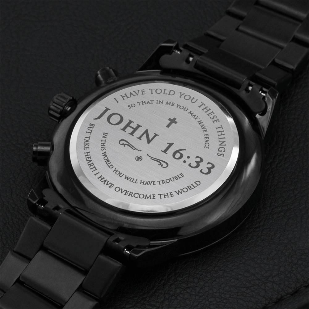 John 1633 Engraved Watch Engraving Chronograph Watch