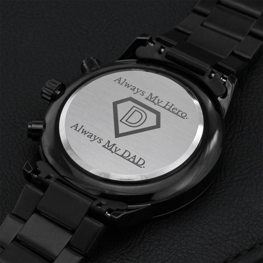 Hero Dad Engraving Chronograph Watch