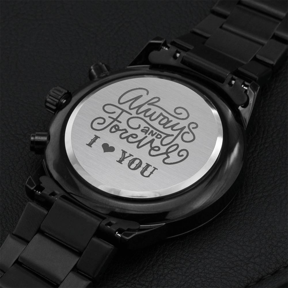 Engraved Watch Gift For Him Father’s Day Gift For Husband Wedding Anniversary Gift For Husband Engraved Watch For Him Boyfriend Gift Engraving Chronograph Watch