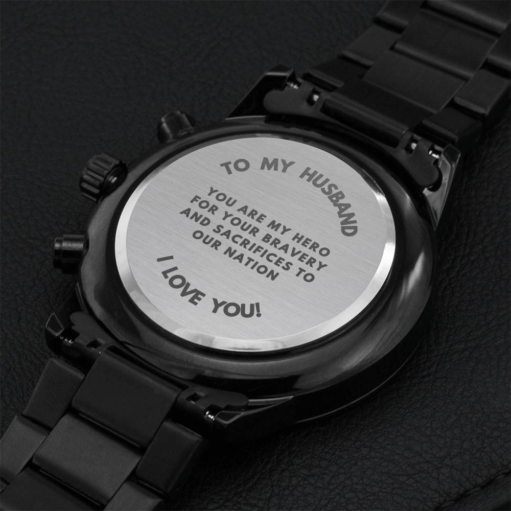 Veteran Hero - Watch Engraving Chronograph Watch