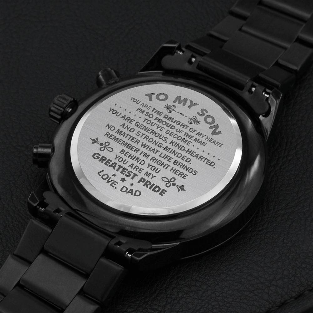Gift For Son - The Delight - Watch Engraving Chronograph Watch