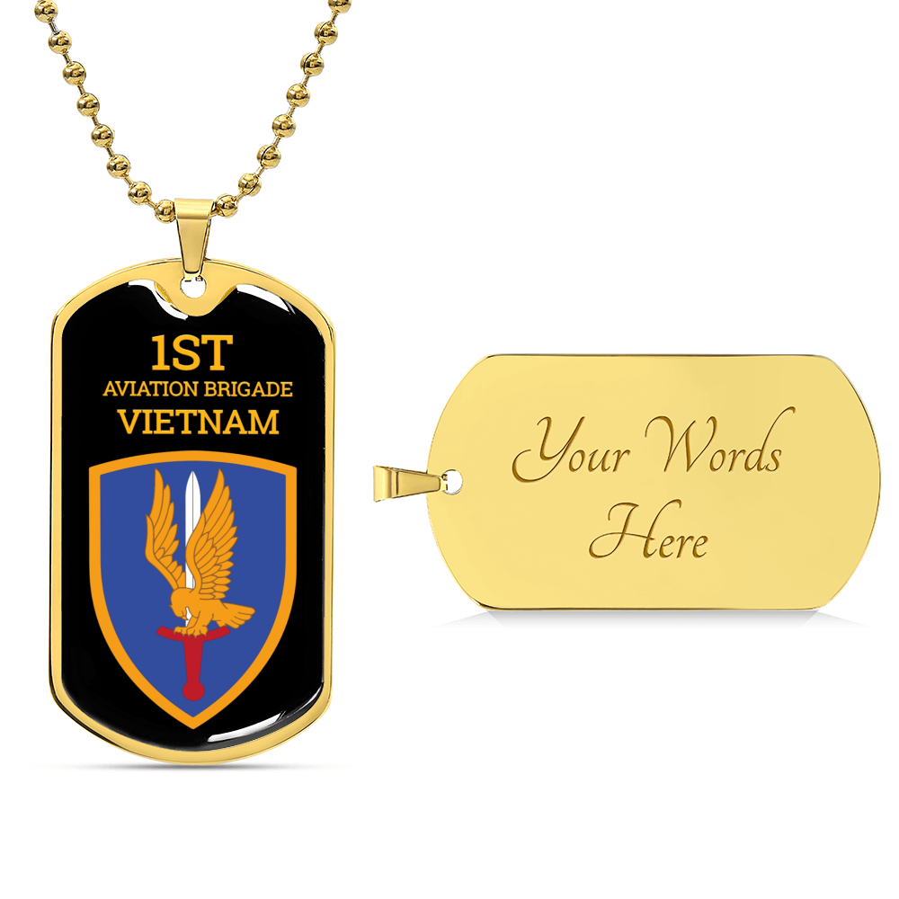 Awesome Dog Tag For 1St Aviation Brigade - Army Tag Necklace, Dog Tag Necklace