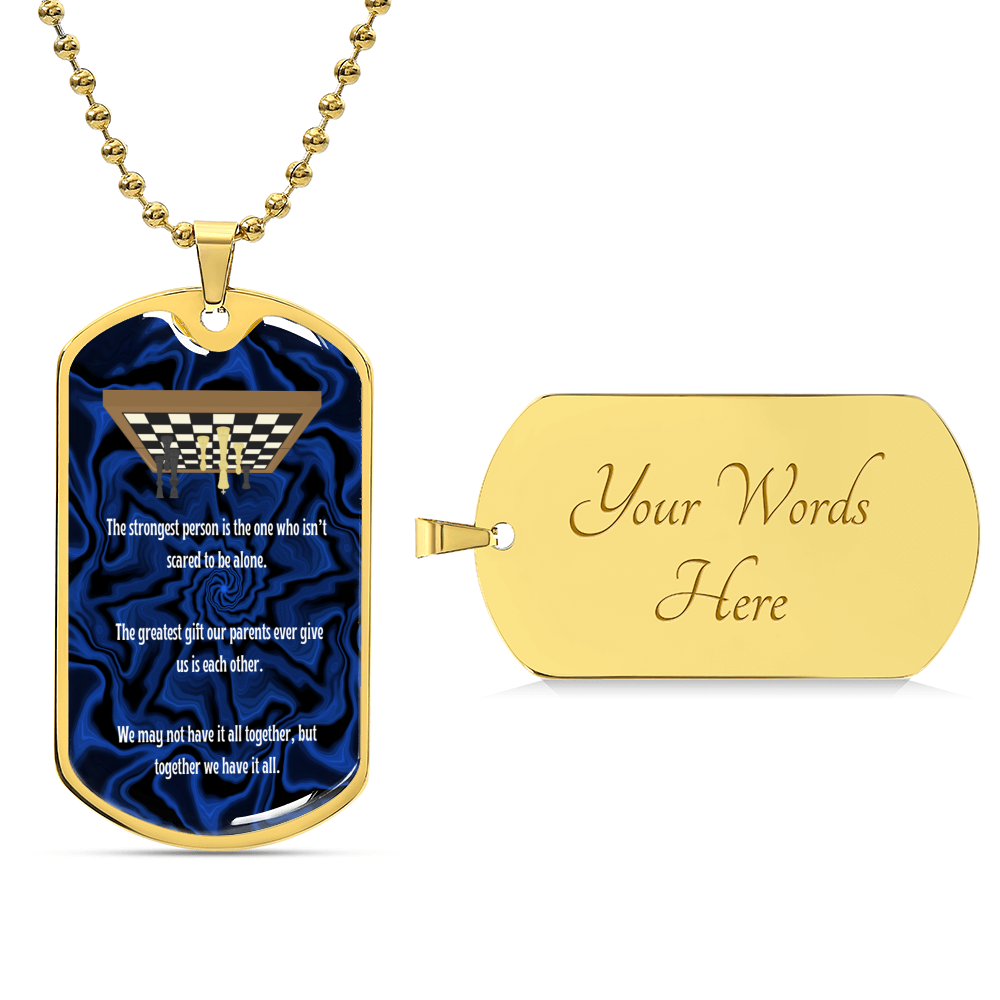 Chess Theme Dog Tag Necklace For Son - Army Tag Necklace, Dog Tag Necklace