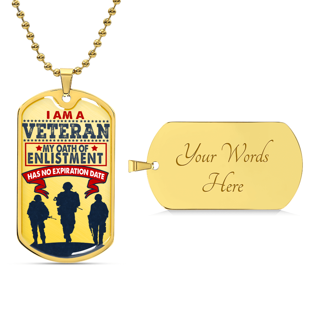 I'm A Veteran Pendant, Best Gift For Veteran, Veteran Jewelry, Veteran Necklace, Veteran Day Pendant For Us Veteran - Army Tag Necklace, Dog Tag Necklace