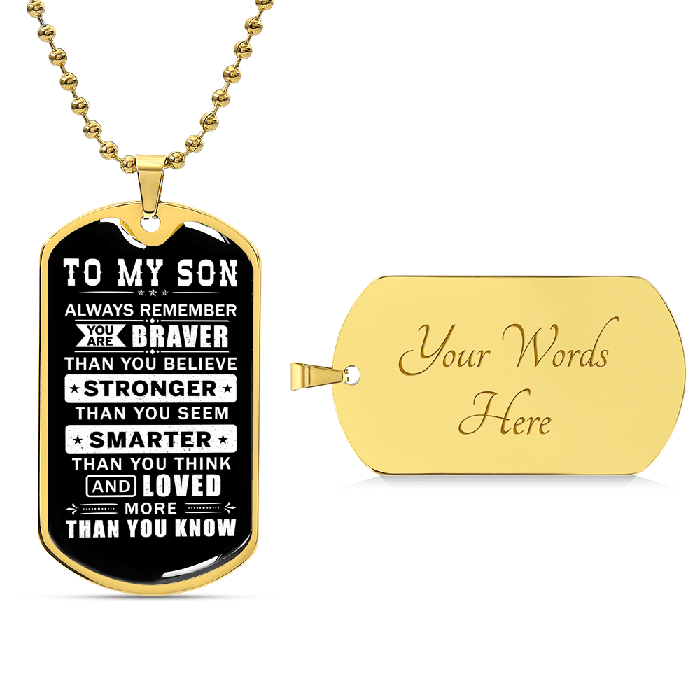 Dog-Tag For Son - Army Tag Necklace, Dog Tag Necklace