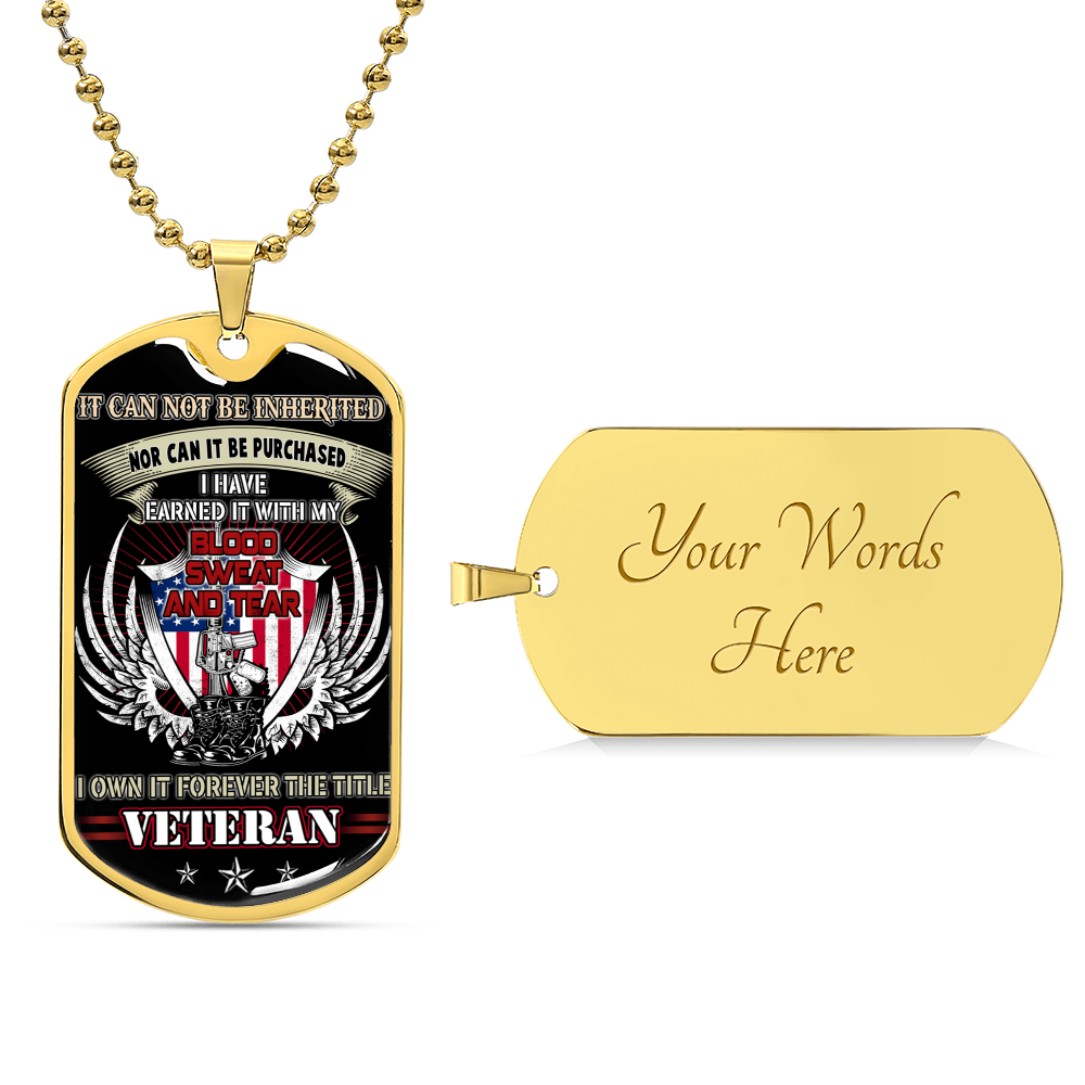 Premium Dog Tag Pendant - Us Veterans - Army Tag Necklace, Dog Tag Necklace