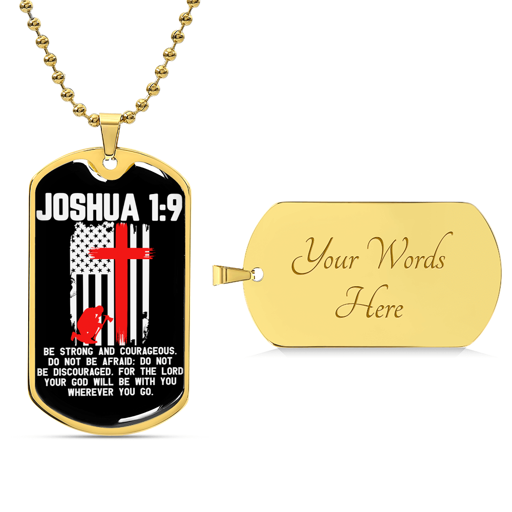To My Strong And Courageous Dad Gift For My Father - Army Tag Necklace, Dog Tag Necklace