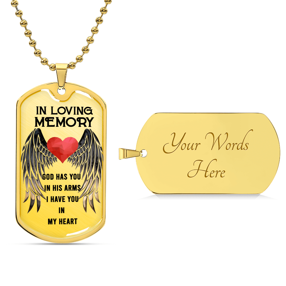 Rest In Peace  - Infant Loss - Father Loss - Mother Loss - Loss Of Loved One - Memorial Jewelry - Army Tag Necklace, Dog Tag Necklace