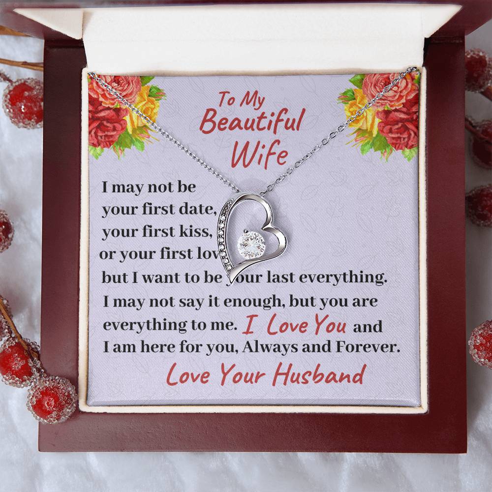 To My Beautiful Wife I Am Here For You Always And Forever Necklace 1 Forever Love Necklace