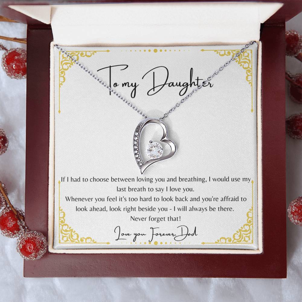 To My Daughter Forever Love Necklace