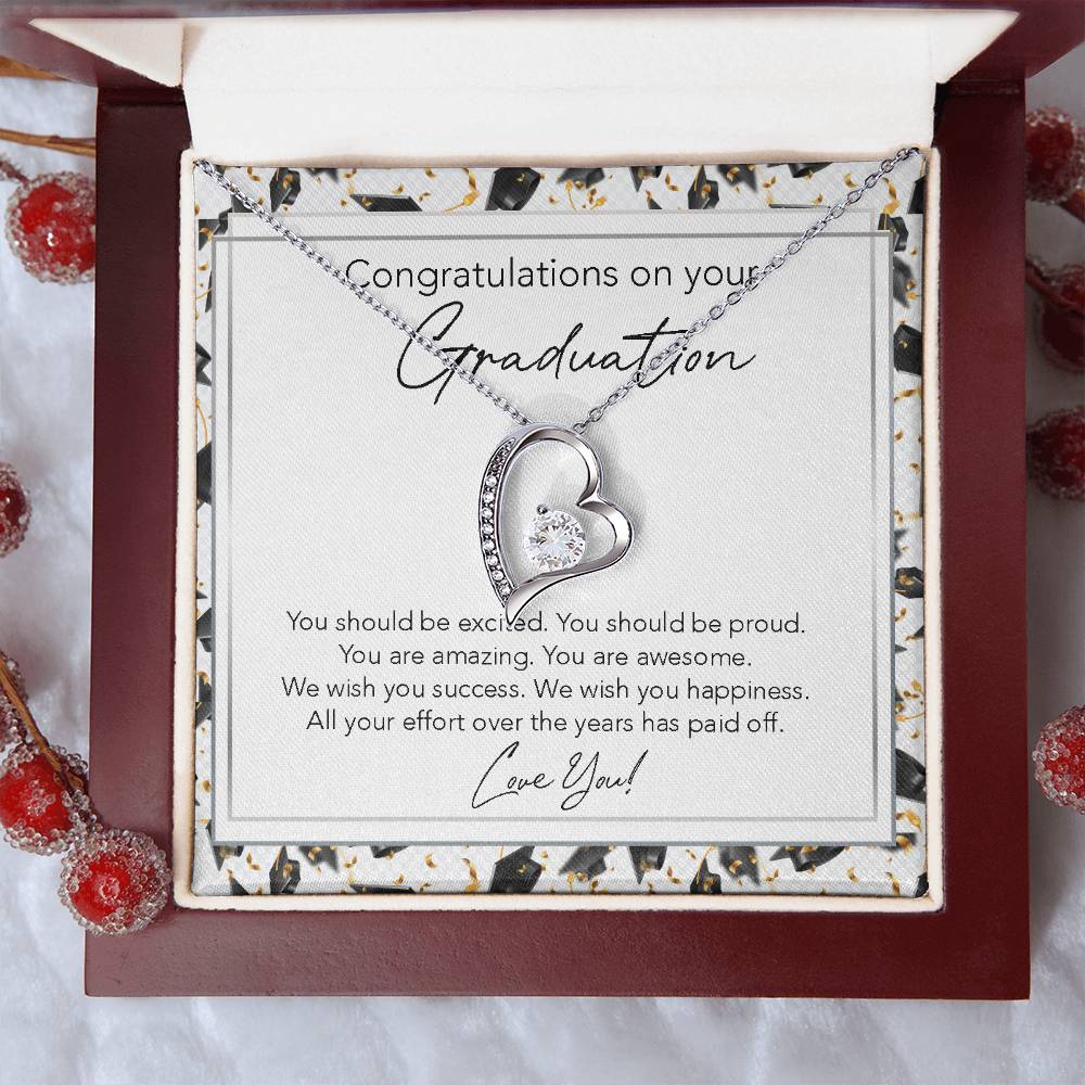 Forever Love Necklace College Graduation Gift For Her Phd Graduation Gift For Daughter High School Graduation Gift For Best Friend Forever Love Necklace