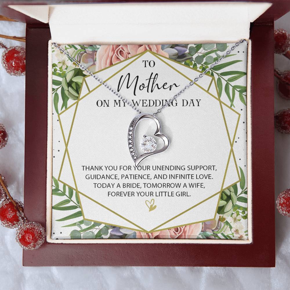 Gift For Mom On Wedding Day Mother Wedding Gift Necklace Mom Wedding Forever Love Necklace Giftthank You Mom Wedding Gift Mom On Forever Love Necklace