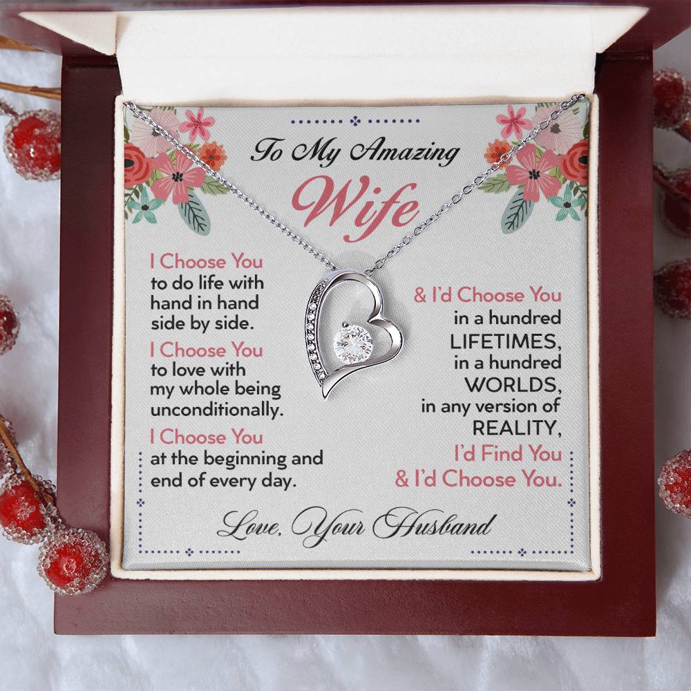 To My Wife  I Choose You  Forever Love Necklace Forever Love Necklace