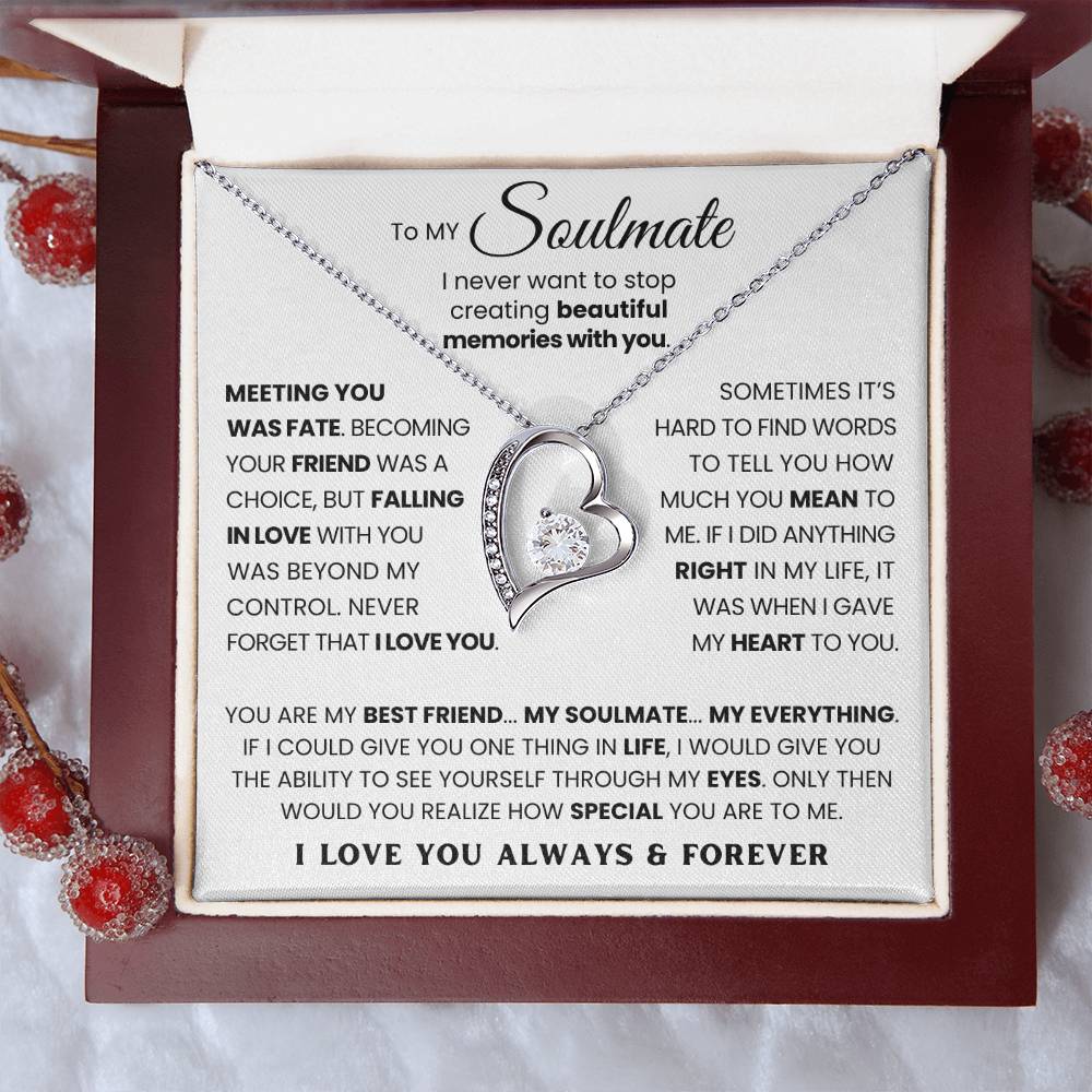 To My Soulmate - You Are My Best Friend My Soulmate My Everything - Forever Love Necklace