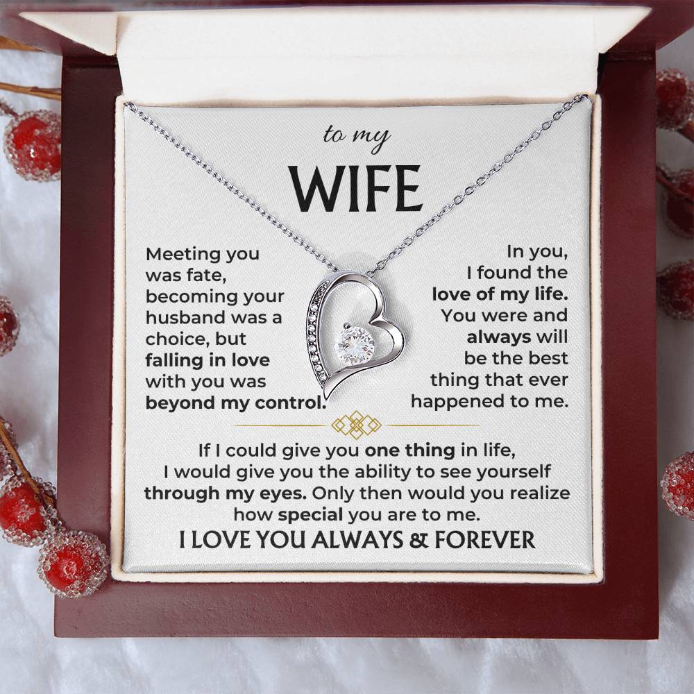 To My Wife - I Love You Always & Forever - Gift Set Forever Love Necklace