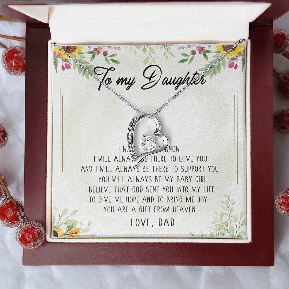 To My Daughter Necklace You Are Braver Than You Believe. Daughter Gift. Christmas Gift For Daughter Gift For Daughter From Dad Daughter Forever Love Necklace