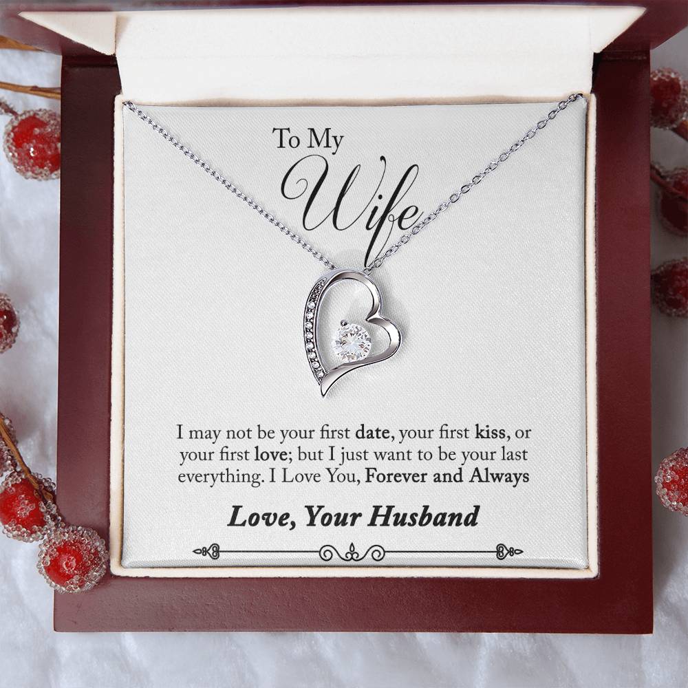Sweetest Hearts To My Wife Necklace Love Your Husband To My Wife Necklace Anniversary Gift For Wife Gift To Wife From Husband Anniversary Forever Love Necklace